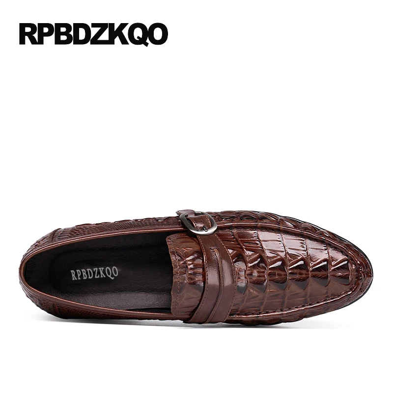 лоферы Настоящая кожа слипоны весна вождение черный аллигатор люди Повседневная