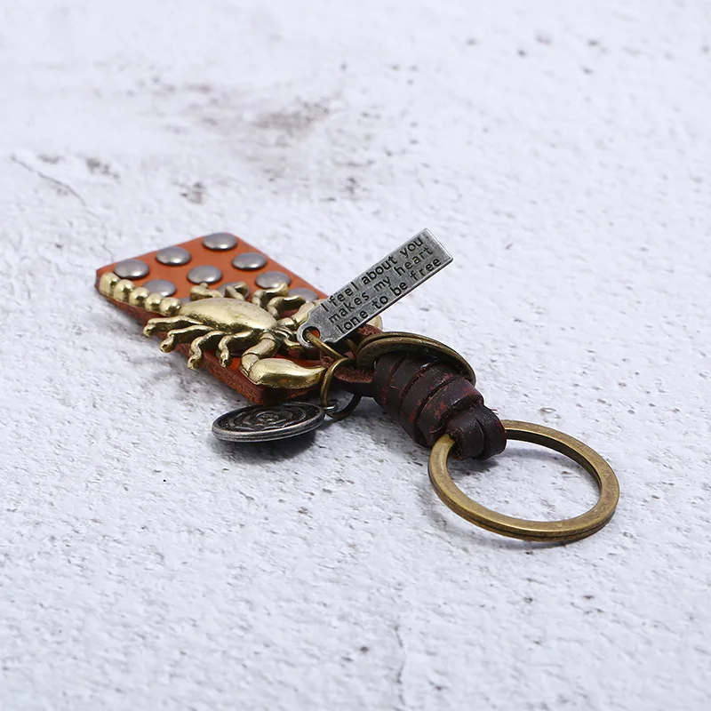Модный металлический брелок в стиле панк-рок готика черные заклепки подвески
