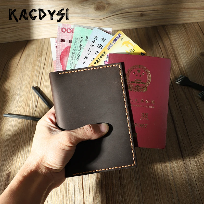 Ручной работы в стиле ретро из натуральной воловьей кожи мужской бумажник для