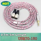 16 Core с серебряным OCC из бескислородной меди, Смешанная плетеный кабель для Mr колонки Alpha собака эфир C потока бешеная собака AEON наушники headse LN00758