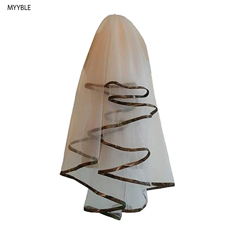 MYYBLE 2020 короткая свадебная фата с кружевом дешевая импортная серебряная нить