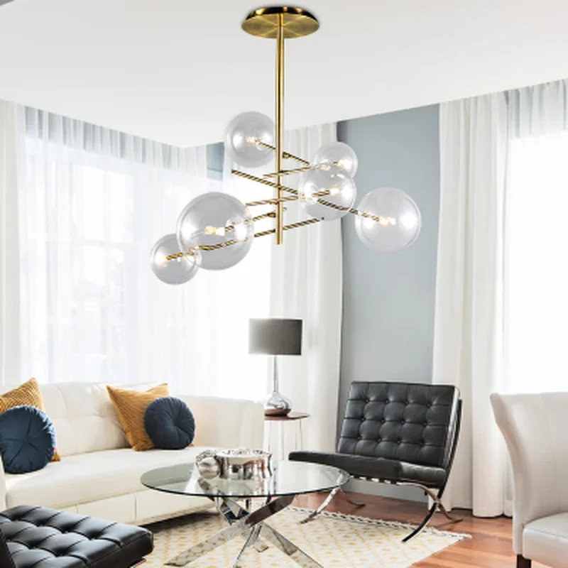 Современные подвесные светильники светодиодная золото AC90-261V suspendu Глобус