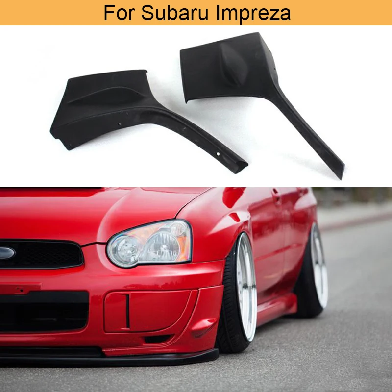 Черные разделители переднего бампера из ПУ для Subaru Impreza WRX Sedan STI 2004 2005 боковой