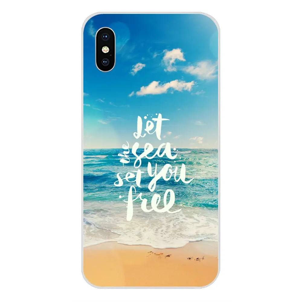 Cases Fashion For Xiaomi Redmi Mi 4 7A 9T K20 CC9 CC9e Note 7 9 Y3 SE Pro Prime Go Play Sea Paradise Beach Summer Quotes | Мобильные