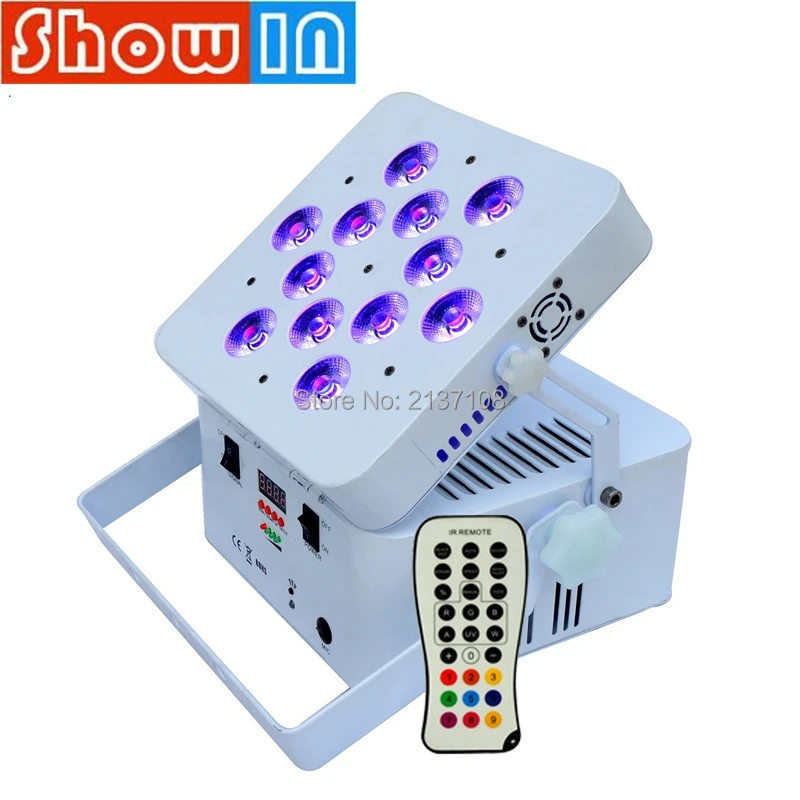 4 шт./лот 12*18 Вт светодиодный промывочный светильник с аккумулятором RGBWAUV