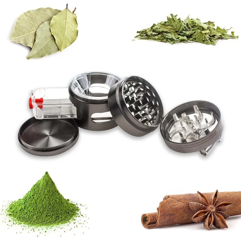 4 секционный измельчитель для специй из цинкового сплава цинковый сплав травяной