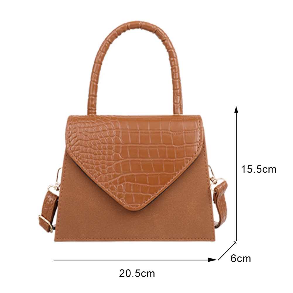 

Fashion Alligator Pattern Hanbag PU Leather Solid Color Messenger Crossbody Bags for Women 2020 Street Shoulder Chain Totes