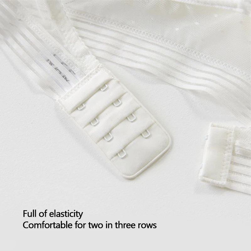 

Backless Strapless Bra Push Up Plus Size Women Bralette Wire Free Sexy Lace Thin Dots Mesh Lingerie Brassiere Low Back Underwear