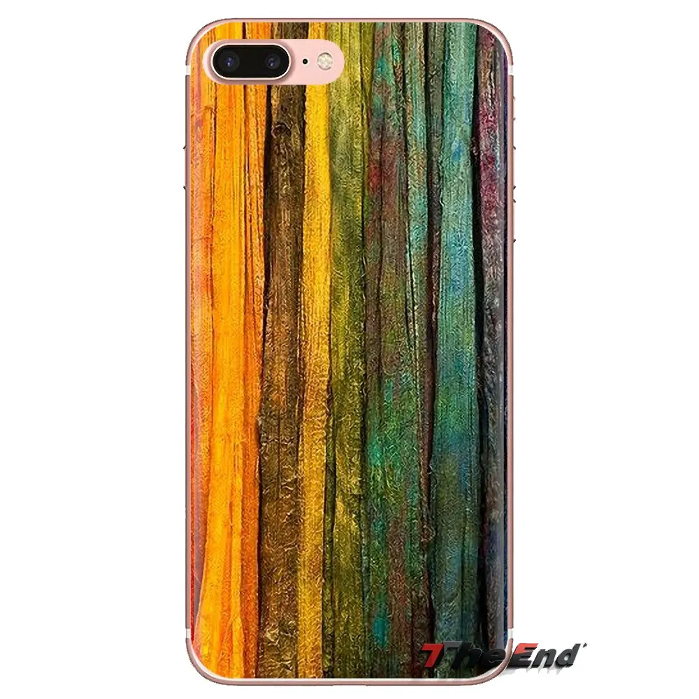 Pastel Rainbow wood Wallpaper Transparent TPU Skin Case For Xiaomi Redmi 4 3 3S Pro Mi3 Mi4 Mi4i Mi4C Mi5 Mi5S Mi Max Note 2 |