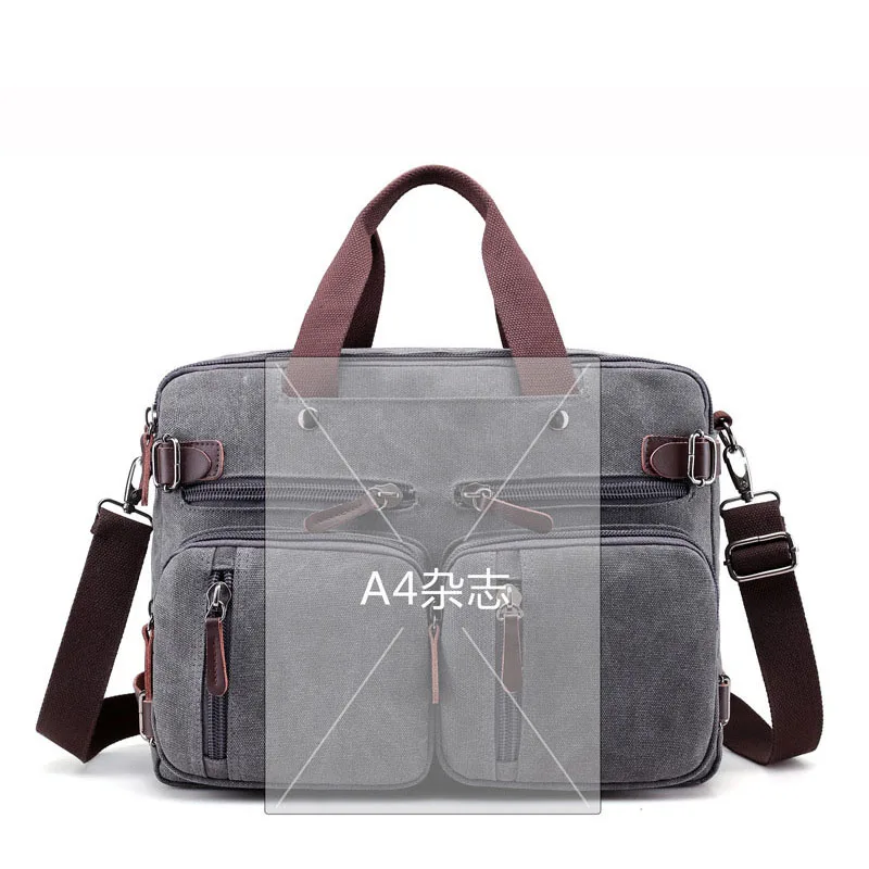 Мужской холщовый портфель Дорожный чемодан сумка мессенджер через плечо