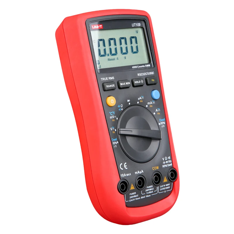 UNI T UT109 портативный автомобильный многоцелевой измеритель авто Диапазон