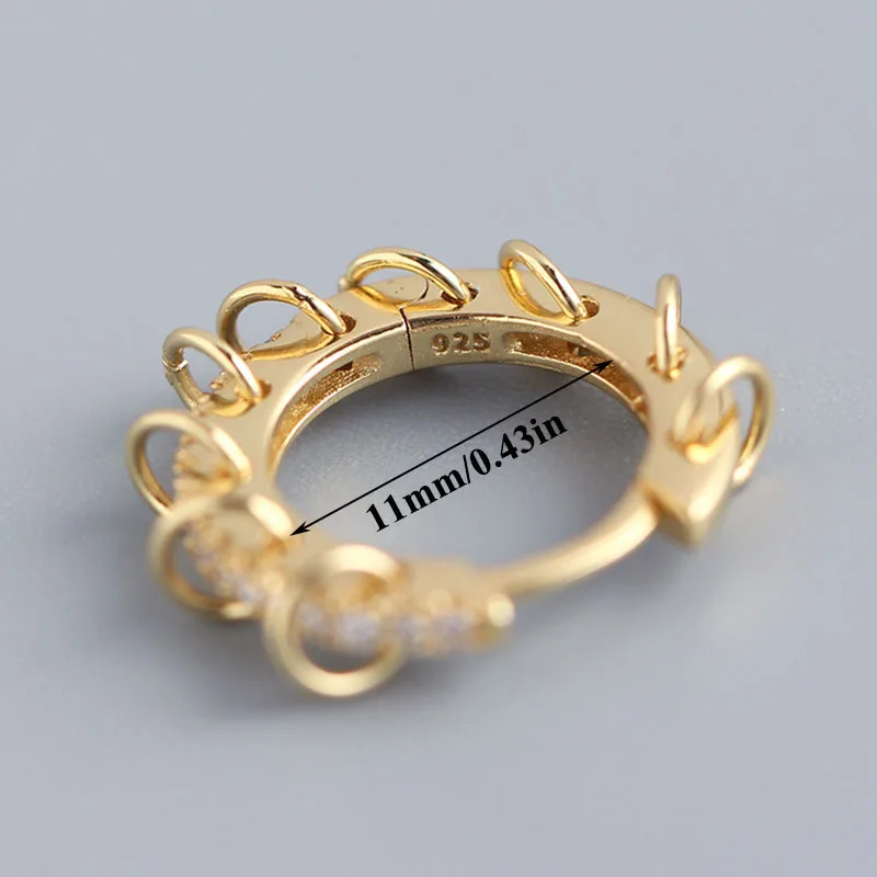 

2021 Korean New Rock Hip Hop Circle Hoop Earrings for Women Men Punk Trendy Party Accessories Fashion Jewelry Gift Hot Sold