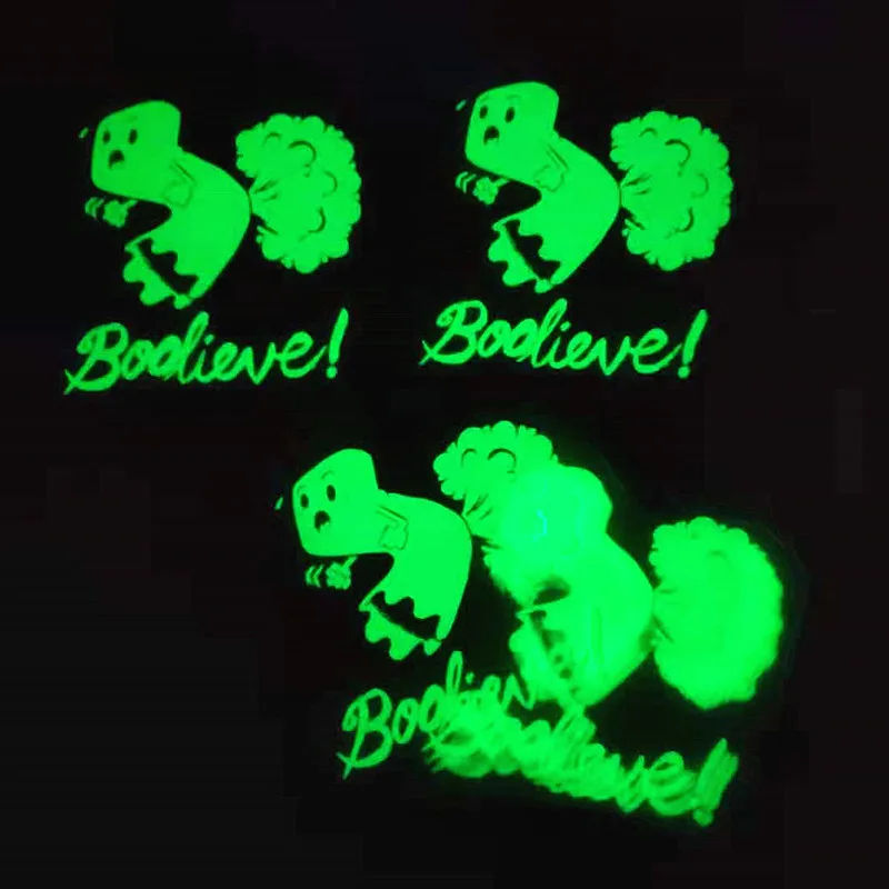

Patches Noctilucent Boolieve! Stickers for Clothes Thermal Transfer Printing Pattern DIY Decoration Luminous Style Fashion Patch