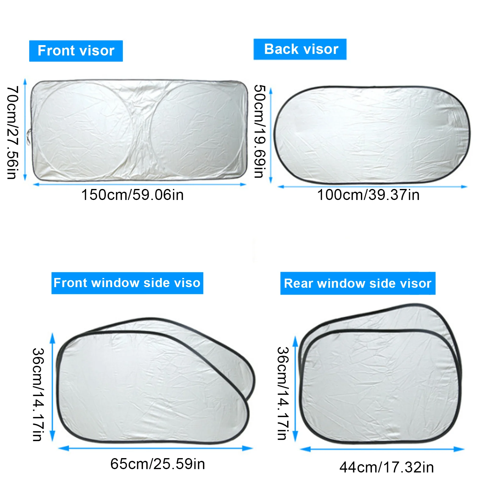 

6PCS Car Windshield Sun Shade Cover Anti UV Reflector Car Side Window Sunshade Summer Protection Cover Sunscreen Curtain
