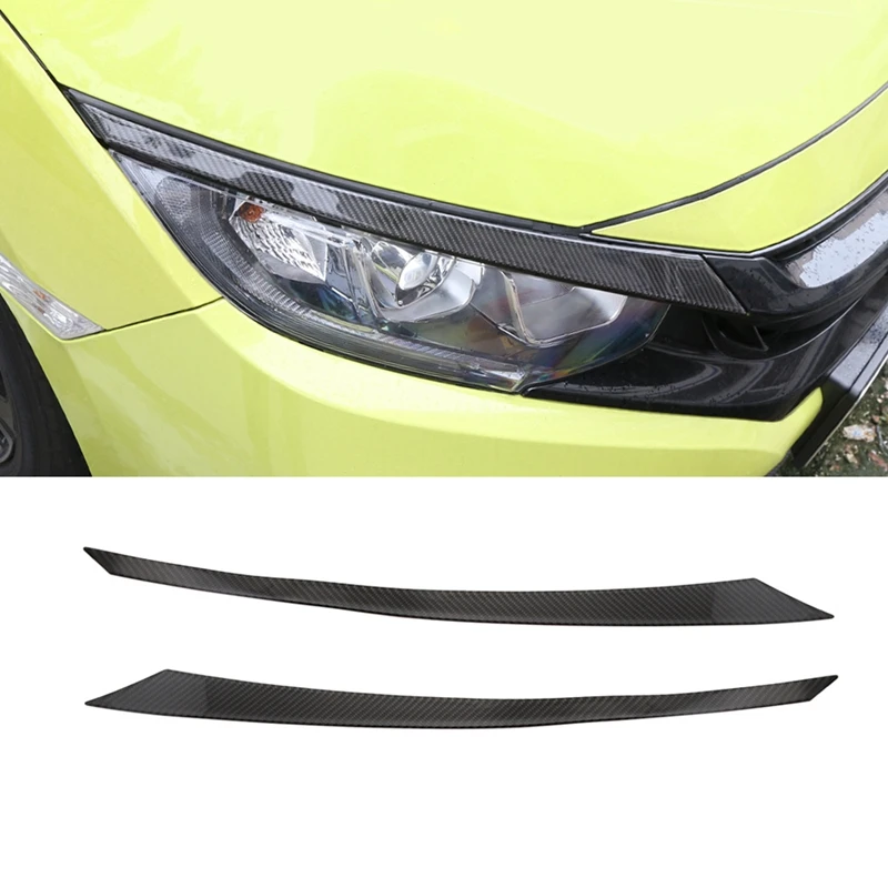 

Car Headlight Lamp Eyebrow Spoilers Decorative Sticker Protection for Honda Civic 10Th 16-20