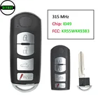 Ключ DIYKEY с 3 кнопками, 315 МГц, для Mazda 6 2009-2013 с чипом Smart ID49 FCCID: KR55WK49383