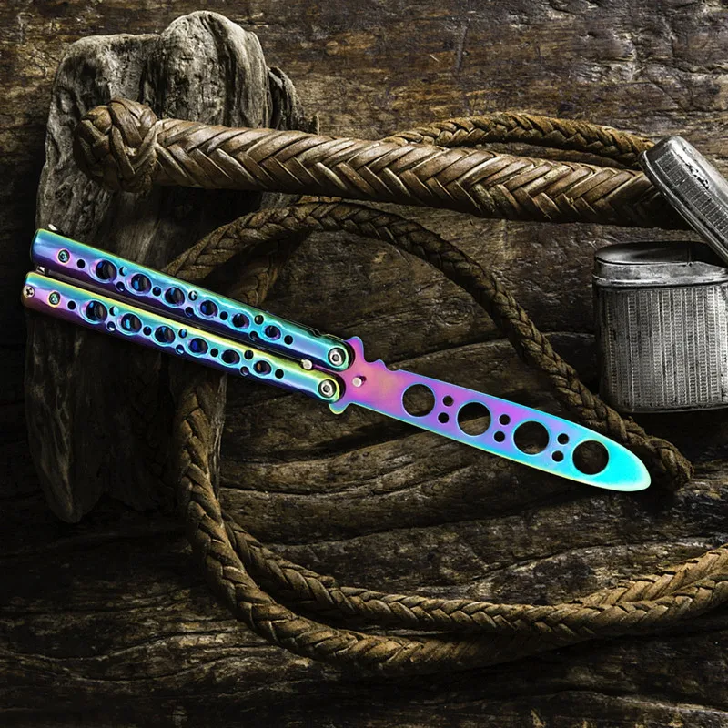 

swordAlloy Knife Ornaments Toys Stainless Knife Practice Knife Portable Reversible Deformation Practice Tool Play Cool