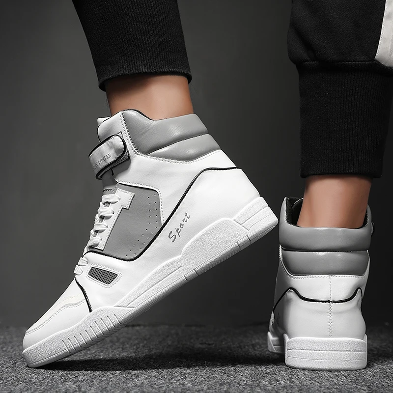 Кеды мужские высокие повседневная обувь для тренировок плоская подошва модные