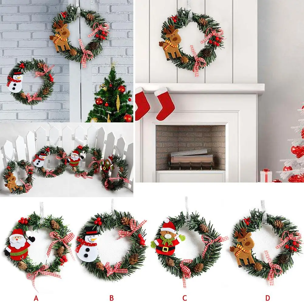 Рождественское украшение маленькая гирлянда Снеговик Санта Клаус для украшения