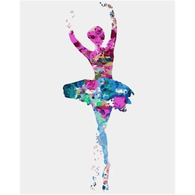 

Colorful Girl Painting By Numbers On Canvas With Framed DIY Craft Kits For Adults Acrylic Paint Drawing Coloring By Number Decor