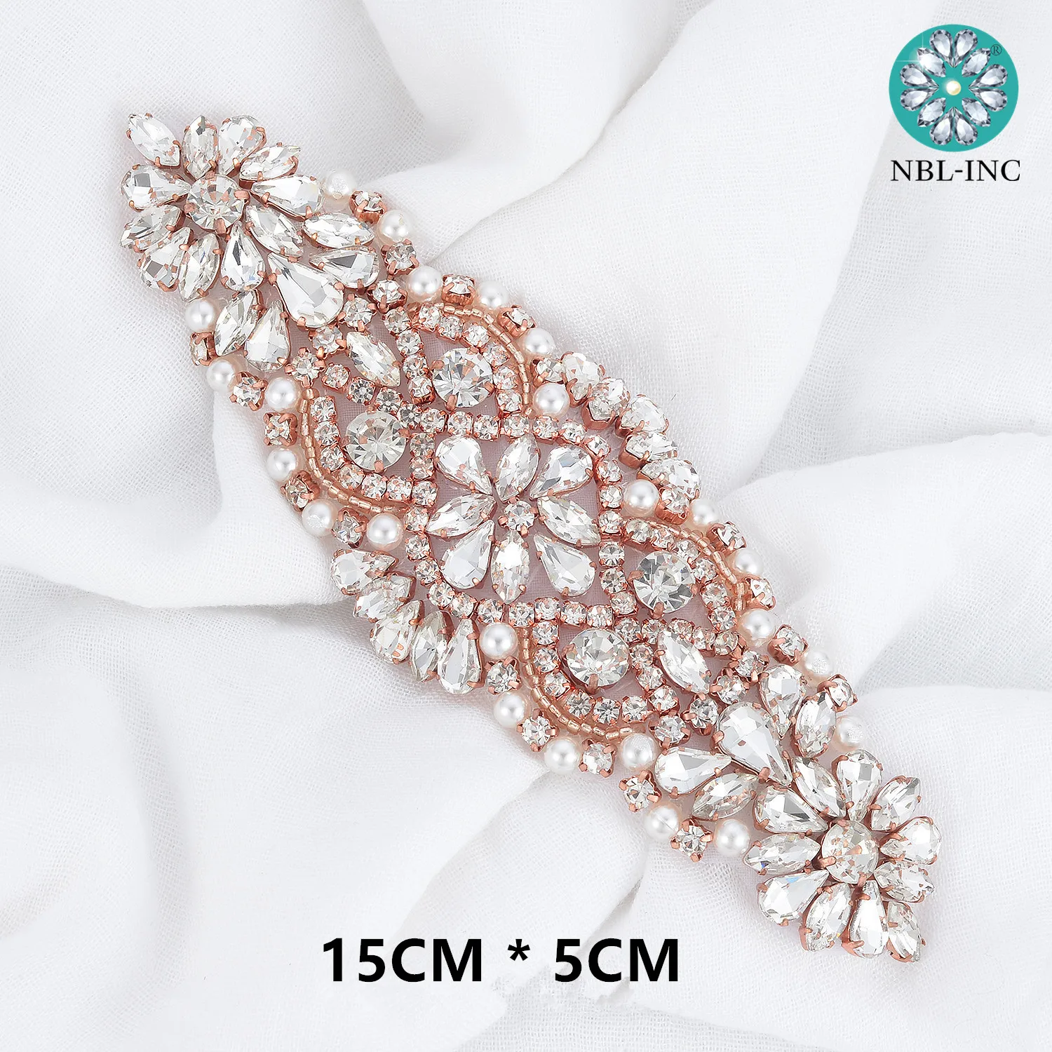 (1PCE) ручная работа вышитое бисером Хрустальное стекло серебристые золотые стразы