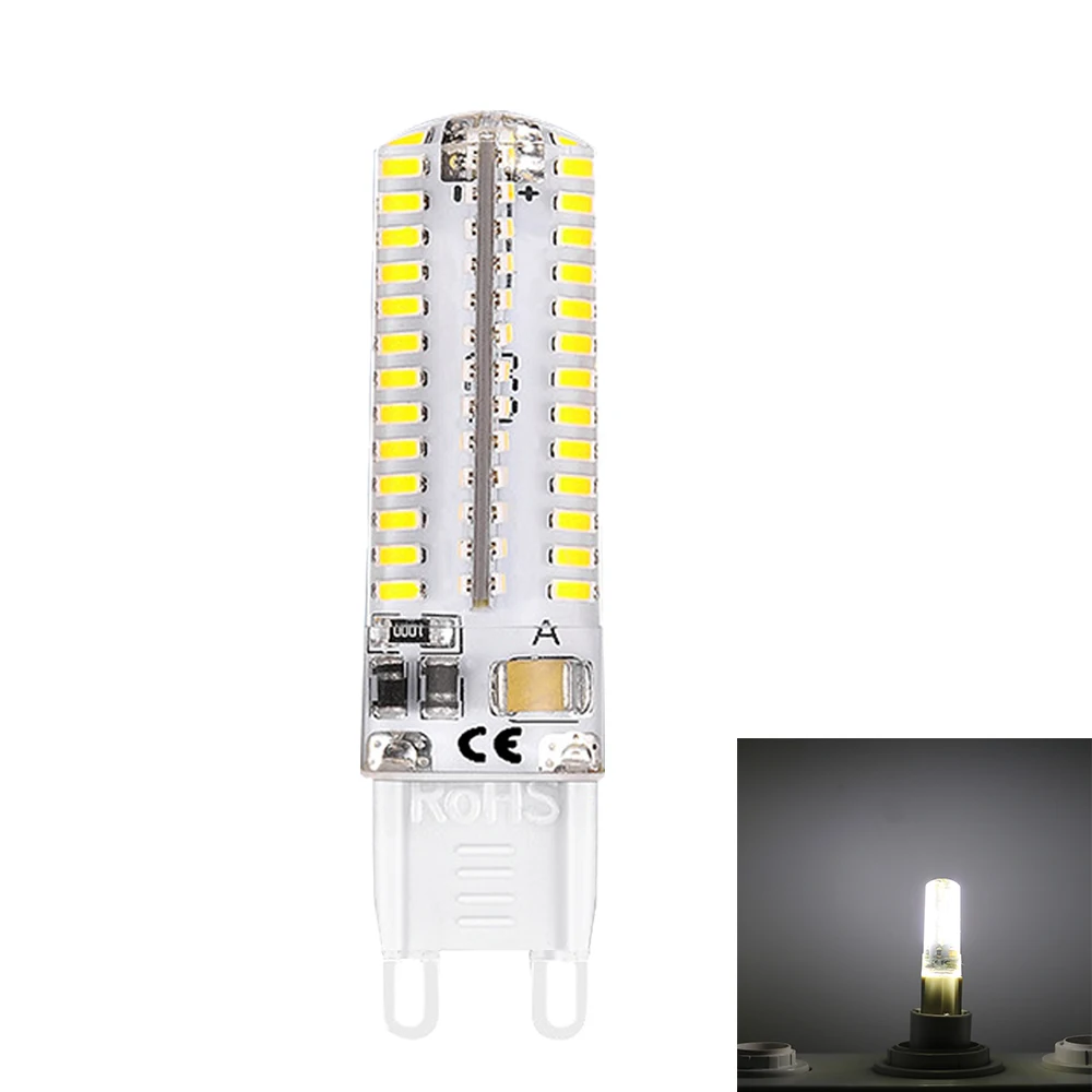 Светодиодный G9 220V светильник 2835 3W 4W 5W SMD 3014 кристальная силиконовая свеча