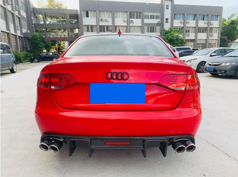 Губа заднего бампера автомобиля A4 из углеродного волокна крышка диффузора с