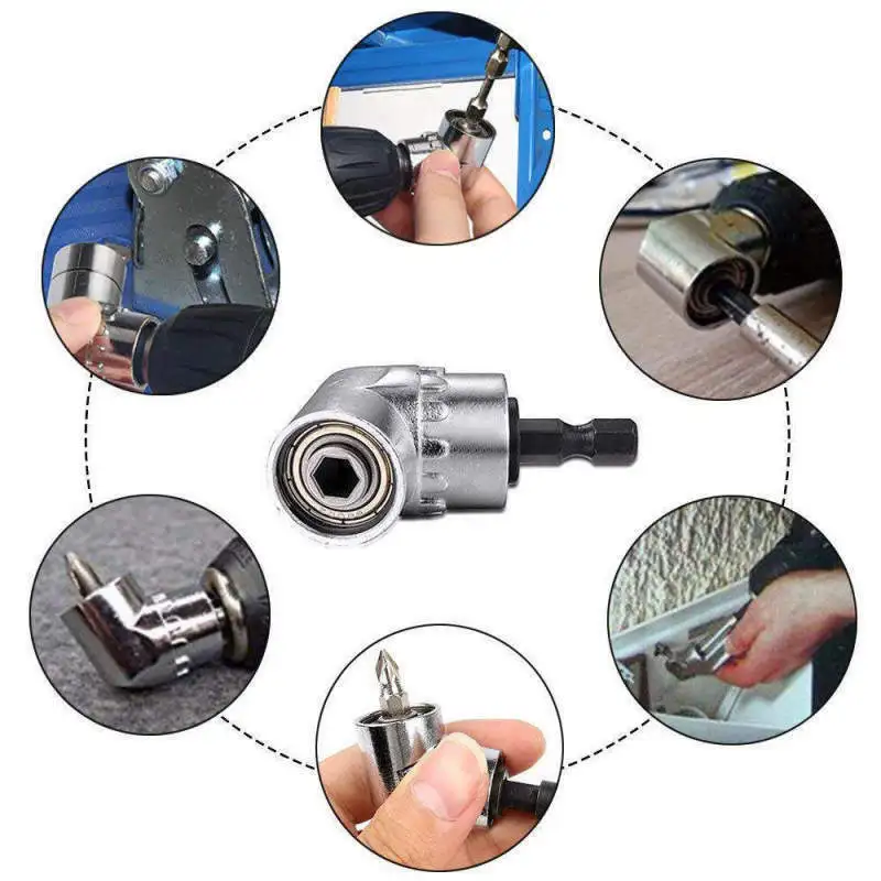 

105 Right Angle Driver 1/4 Hex Shank Extension Drill Screwdriver Power Tools