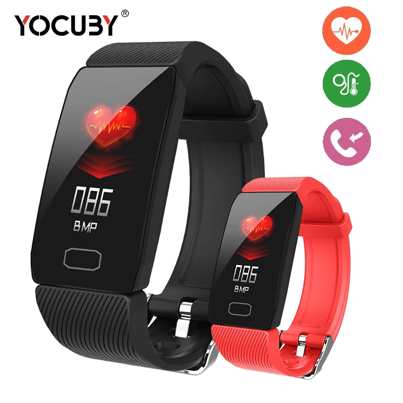 YOCUBY Q1 Смарт часы браслет спортивные часы фитнес трекер калории погода отчет детские часы умный Браслет для IOS Android