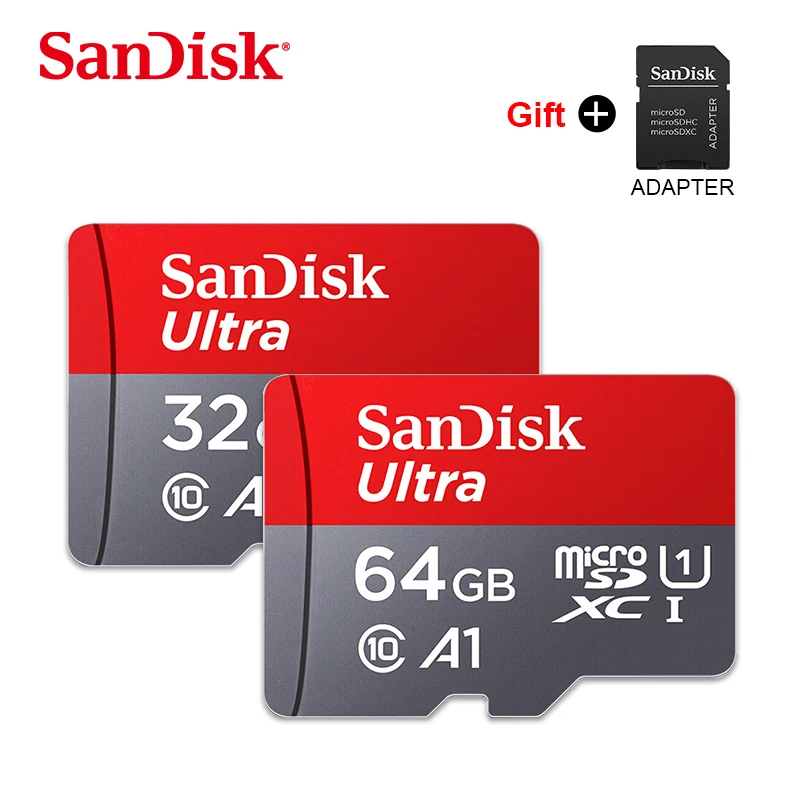 Sandisk Micro SD карта A1 класс 10 16 ГБ 32 ГБ 64 Гб 128 ГБ TF Карта extreme pro карта памяти MicroSDHC SDXC Подарочная флеш-карта адаптер