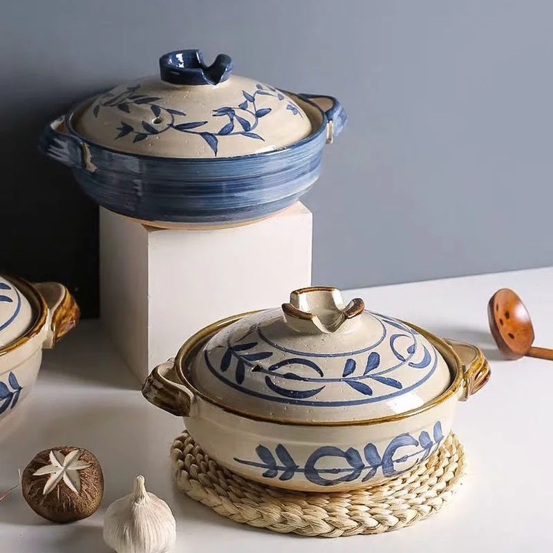 

Japanese-Style Earthen Casserole Stew Pot Household Gas Chinese Casseroles Soup POY Ceramic High Temperature Resistance