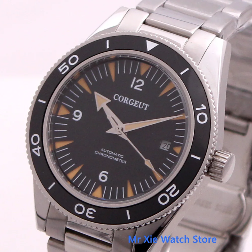 Часы мужские механические с автоподзаводом 41 мм в стиле милитари светящиеся