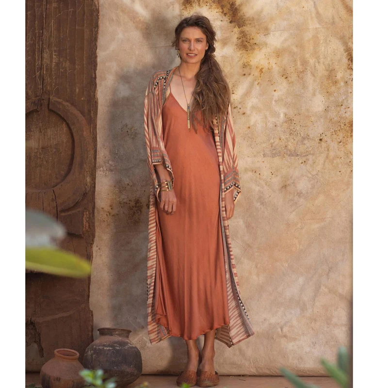 

Women African Fashion Dashiki Geometry Print Loose Sleeve Cardigan Bikini Coats Beach Bohemia Style Clothing Party Outfit