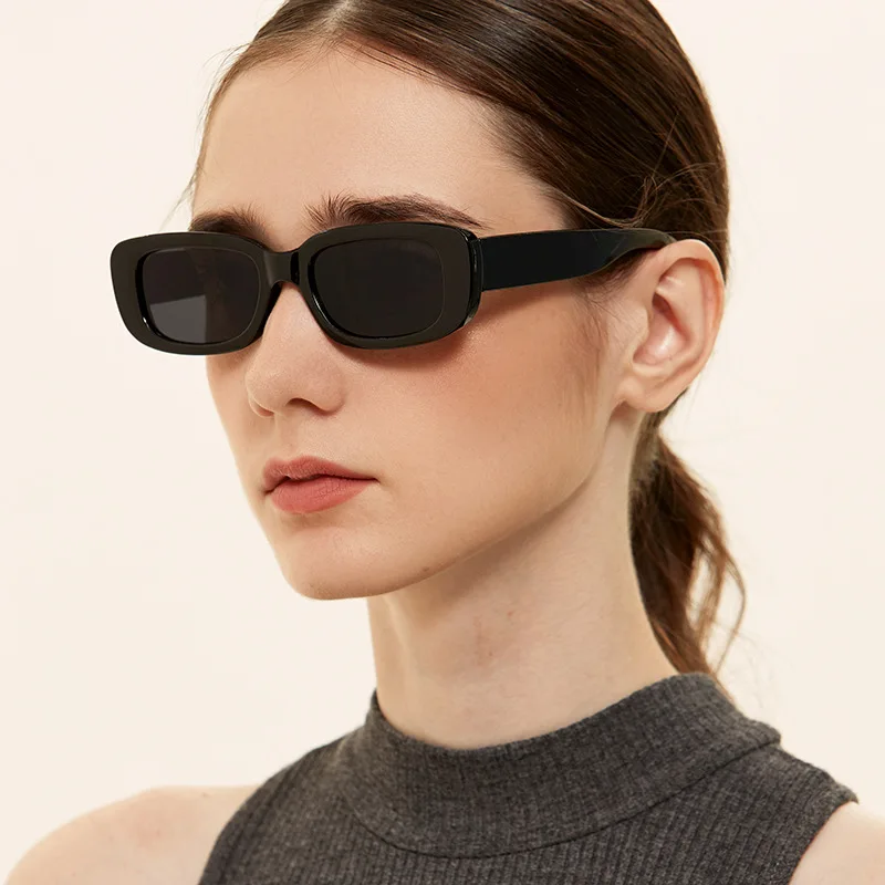 

New Retro Cat Eye Sunglasses Men Women Brand Design Narrow Rectangle Sun Glasses for Male Female Vintage Small Oculos De Sol UV