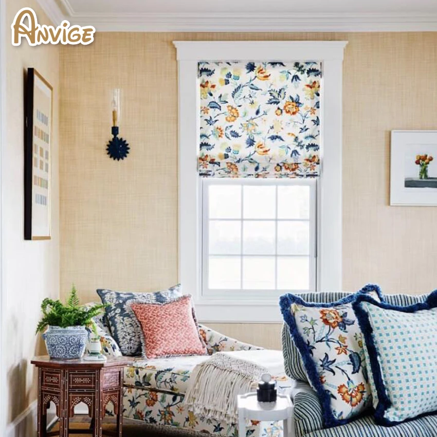 Пасторальный много Цвета полное затемнение/светильник фильтр римские шторы