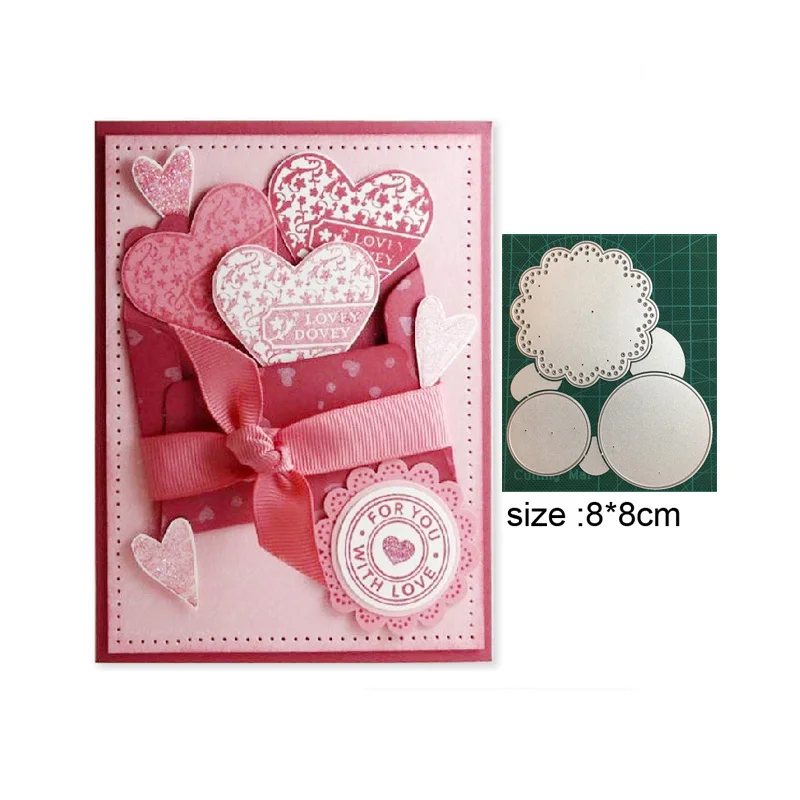 

3pcs Circle set metal cutting dies DIY template, scrapbook, engraving paper cards album crafts cutting dies