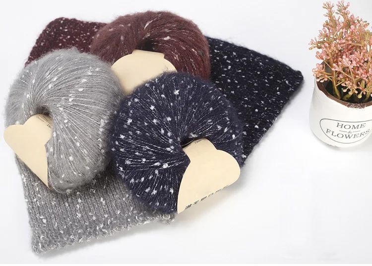 4 шт сегментная окрашенная Акриловая мохеровая пряжа мягкая теплая трикотажная