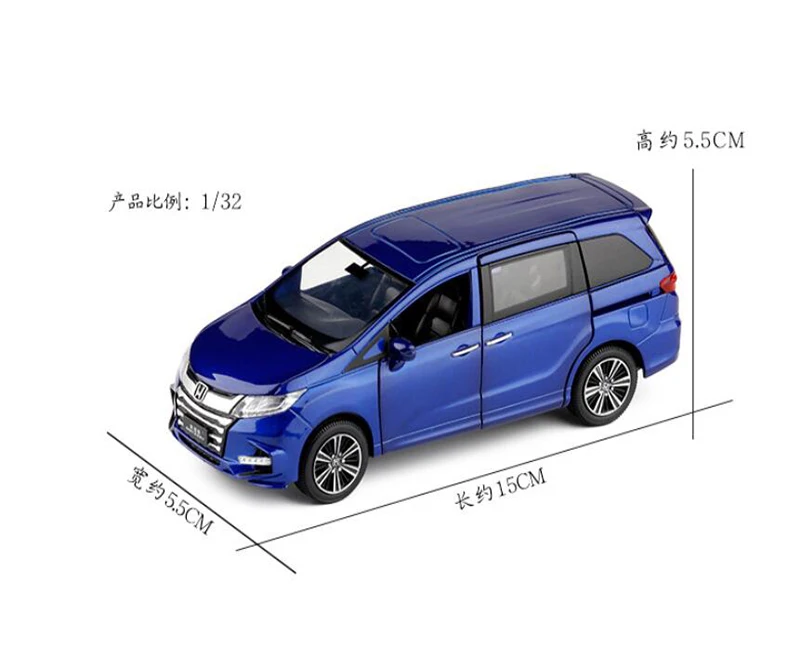 Новейшая модель автомобиля Honda Odyssey 2019 MPV из цинкового сплава в масштабе 1:32