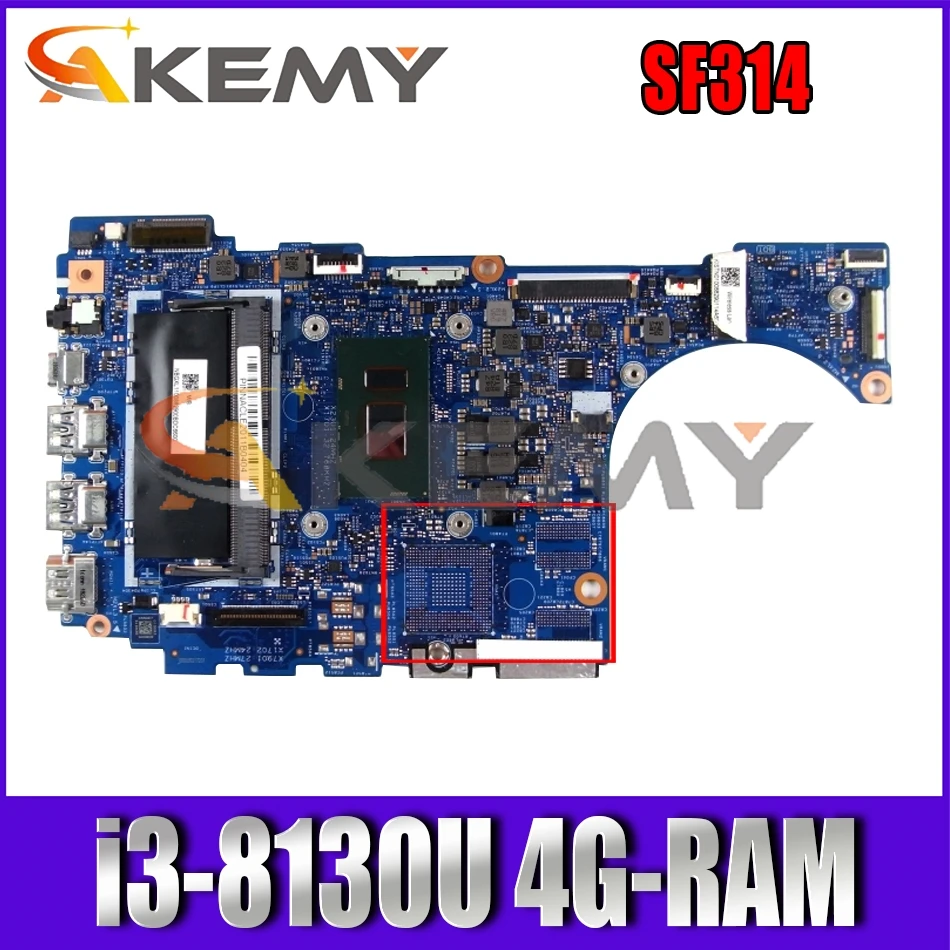 17863 1 448.0E703.0011 для Acer Swift 3 SF314 54 54G материнская плата ноутбука с i3 8130U 4G RAM 100% полностью