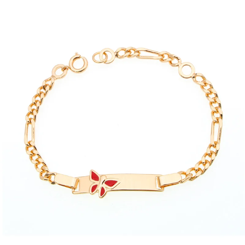 

Colorful Butterfly Kids Bracelets Baby Jewelry Christening Gold Bracelet Bebe Accesorio Pulseras Baby Armband Girls Child B0231