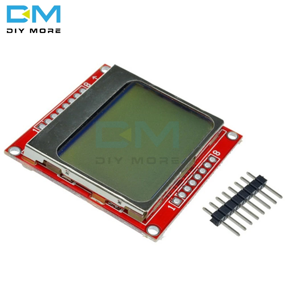 Цифровой модуль ЖК-дисплей монитор белая подсветка адаптер PCB 84*48 84x48 5110 экран для