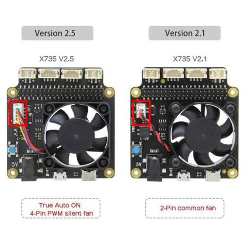 Billig X873 V 1,2 NVME M.2 Expansion Board + X735 V 2,5 Power Management & PWM Lüfter Bord + Fall Für Raspberry Pi 4B