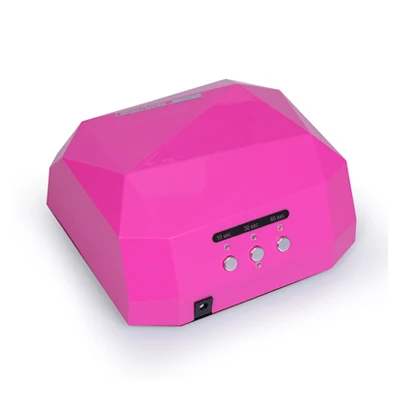 Rose red Sun 36W Алмаз лампа для ногтей с умным датчиком Модернизированный УФ светодиодный светильник для маникюра педикюра Быстрая Сушка УФ-гель для ногтей сушилка - Цвет: Rose red
