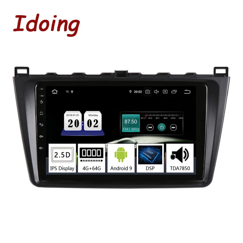 Idoing 9 &quot2.5D Android 0 для Mazda 6 2007 2012 автомобильный Радио Мультимедиа Видео плеер