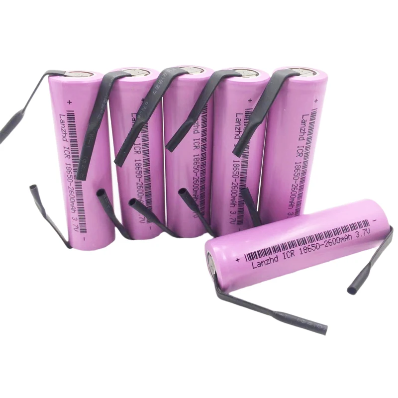 Перезаряжаемая батарея INR18650 18650 для аккумуляторов li ion 20A разряд 2600mAh 3 7 V + DIY