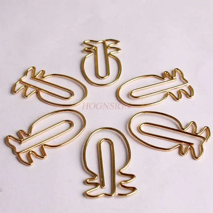 20pcs Pineapple Paper Clip New Golden Office Supplies Stationery | Канцтовары для офиса и дома