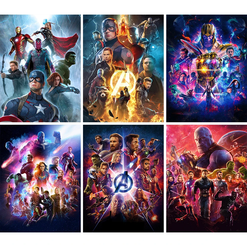 5D алмазная живопись Marvel Мстители: финал Новые поступления портрет хобби искусство Сделай Сам мозаика полная квадратная круглая дрель украшение для дома - изображение