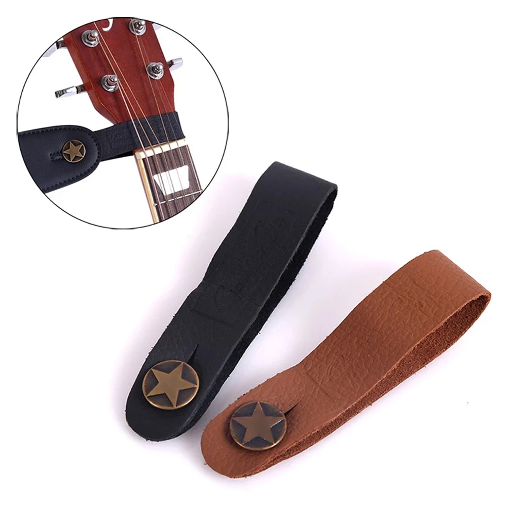 gitarre neck strap gitarre strap leder kopf gürtel halter taste safe lock ukulele bass folk akustische elektrische gitarre zubehör free glob