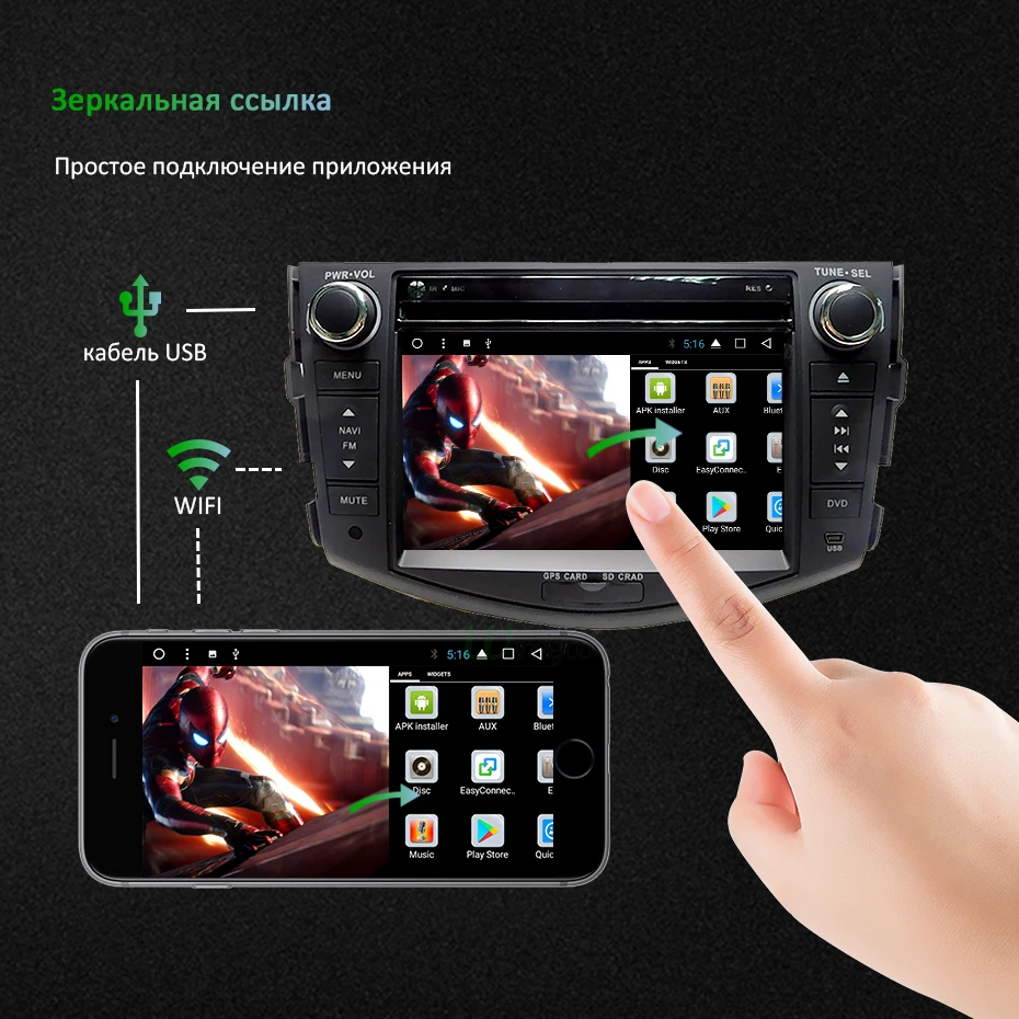 DSP ips 2 din Android 9,0 64G Автомобильный dvd-плеер для Toyota RAV4 Rav 4 2007 2008 2009 2010 2011 gps wifi Радио экран навигация ПК