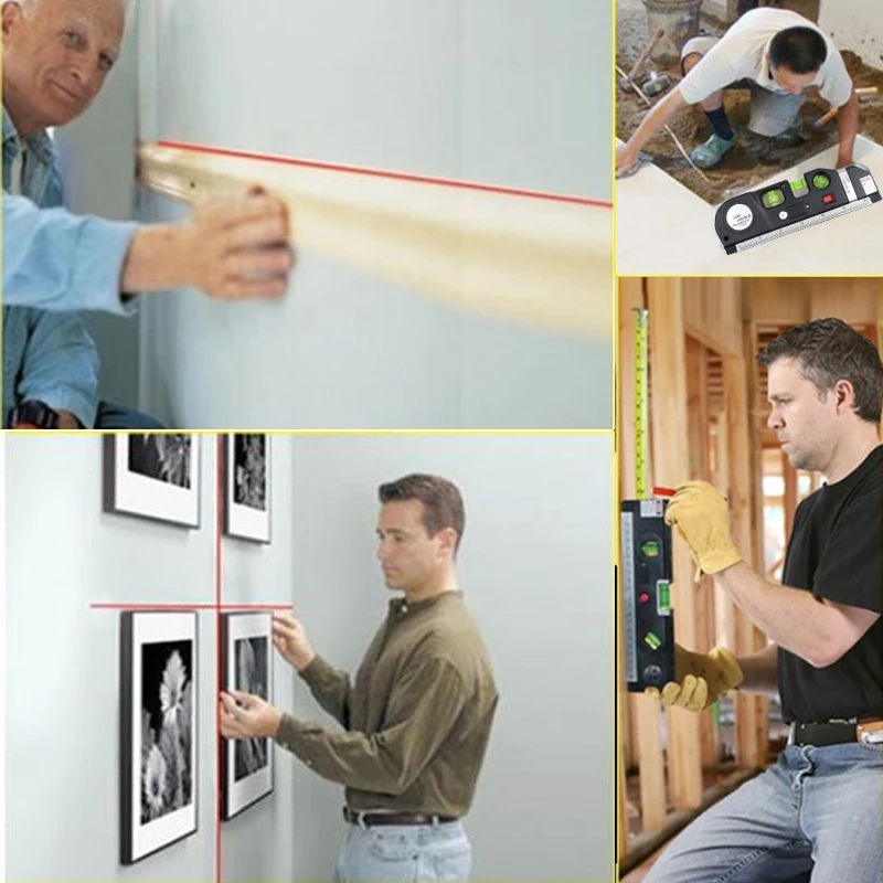 Лазерный уровень Horizon Vertical Measure 8FT стандартный выравниватель и метрические